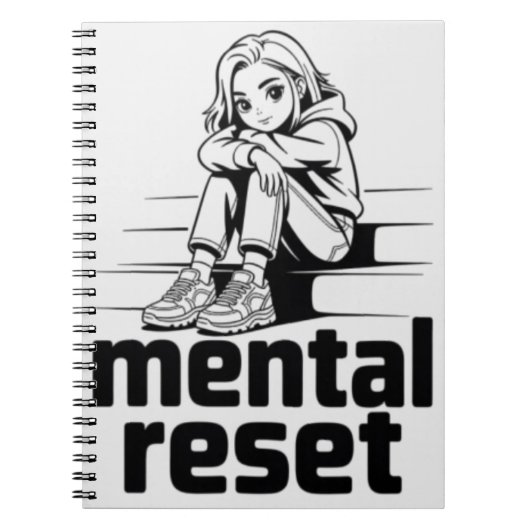 Mental Reset – Silent Reflection Edition ノートブック (正面)