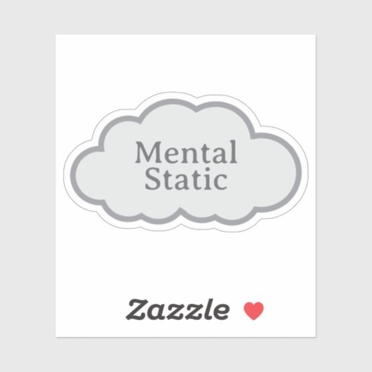 Mental Static - Relatable Cloud Sticker シール (シート)