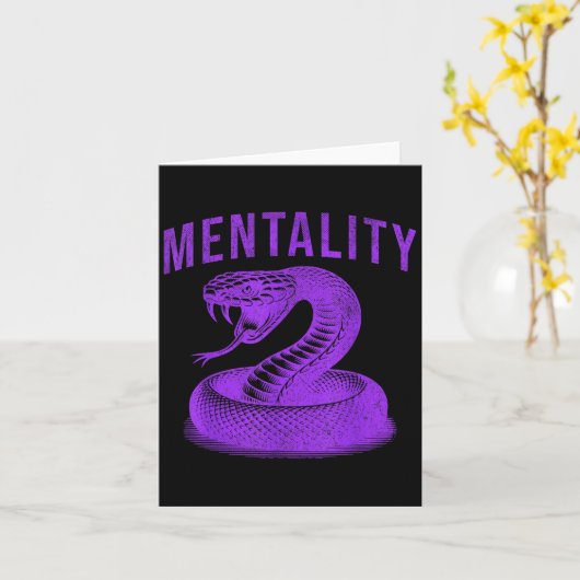 Mentality Mindset Snake Motivation Of Chamons Bask カード (黄色い花)