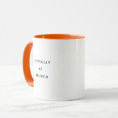 Mentally at Brunch Happy Humorous Coworker Mug マグカップ (正面左)