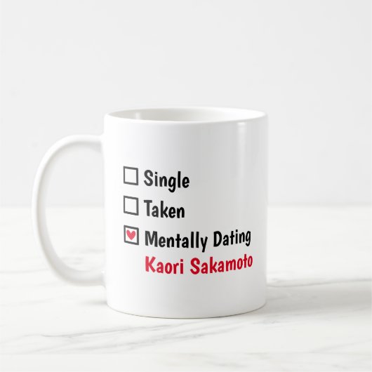 Mentally Dating  Kaori Sakamoto Customize Status コーヒーマグカップ (左)
