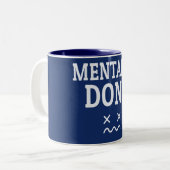 Mentally Done – Relatable Burnout Mood Design ツートーンマグカップ (正面左)