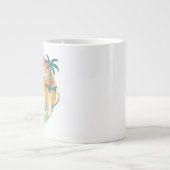 Mentally I’m in Bali – Retro Tropical Mug with Sun ジャンボコーヒーマグカップ (正面)