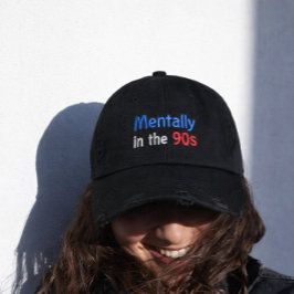 Mentally in the 90s Hat Embroidered Baseball Cap 刺繍入りキャップ