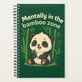 Mentally in the Bamboo Zone – Chibi Panda Notebook プランナー手帳 (正面)