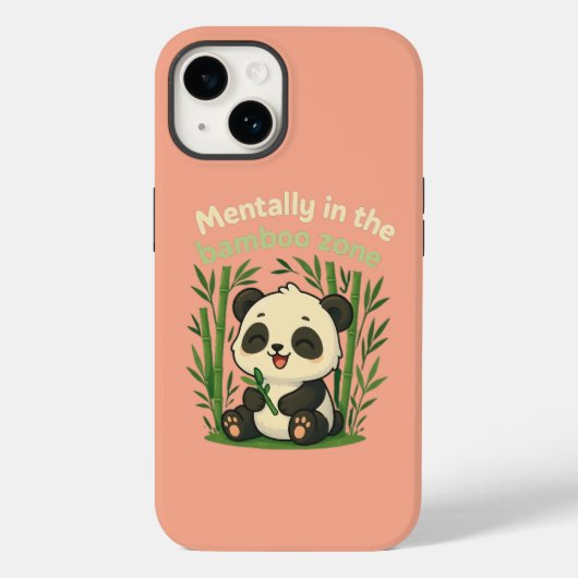 Mentally in the Bamboo Zone – Cute Panda iPhone Ca Case-Mate iPhoneケース (裏面)