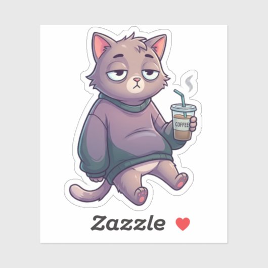 Mentally Offline Cat シール (シート)
