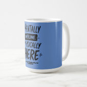 Mentally Offline Introvert Shirt コーヒーマグカップ (正面右)