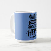 Mentally Offline Introvert Shirt コーヒーマグカップ (正面左)