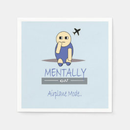 Mentally on Airplane Mode Cute Chimy Napkins スタンダードカクテルナプキン
