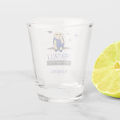 Mentally on Airplane Mode Cute Kawaii Shot Glass ショットグラス (裏面)