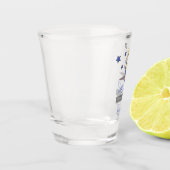 Mentally on Airplane Mode Cute Kawaii Shot Glass ショットグラス (左)