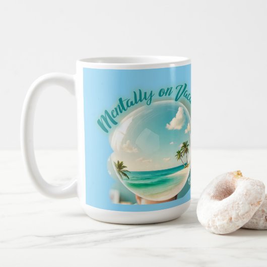 mentally on vacation design コーヒーマグカップ (ドーナツ)
