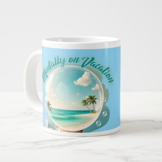 mentally on vacation design ジャンボコーヒーマグカップ (正面左)
