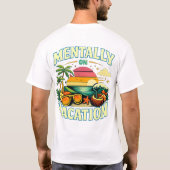 Mentally On Vacation Retro Summer Beach DesT-Shirt Tシャツ (裏面)