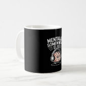 Mentally somewhere else funny introvert brain  コーヒーマグカップ (正面左)