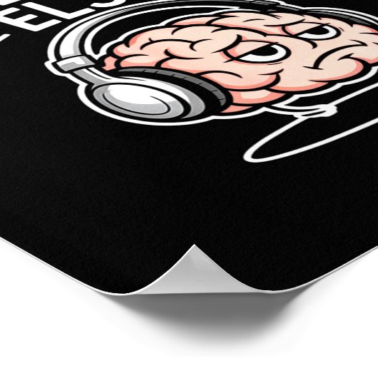 Mentally somewhere else funny introvert brain  ポスター (角)