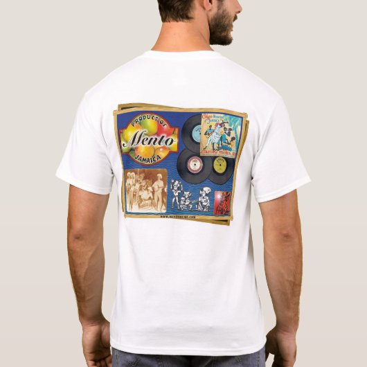 Mentoのフルーツの木枠 Tシャツ (裏面)
