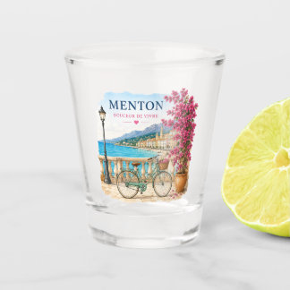 Menton bicycle French Riviera Shot Glass ショットグラス