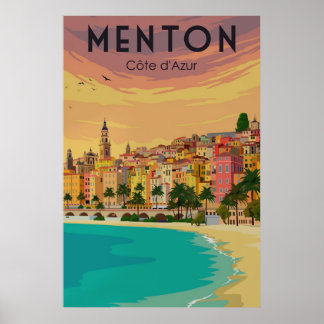 Menton, Cote d'Azur ポスター
