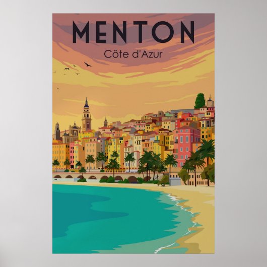 Menton, Cote d'Azur ポスター (正面)