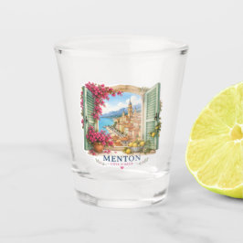 Menton Côte d'Azur Window Watercolor Souvenir Shot ショットグラス