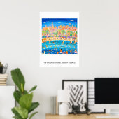 Menton Franceでのセーリングとシュノーケリング ポスター (ホームオフィス)