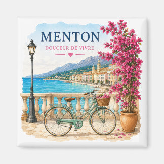 Menton French Riviera Magnet - bicycle マグネット