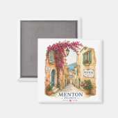 Menton French Riviera Magnet - Charming Old Town  マグネット (正面/裏面)