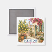 Menton French Riviera Magnet - Patio マグネット (正面/裏面)