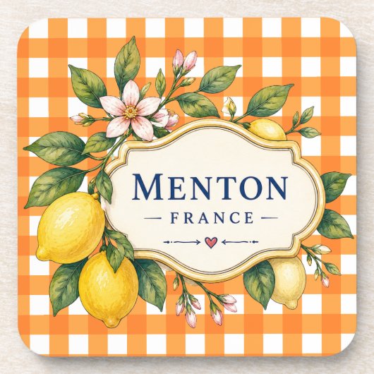 Menton Lemon Cote d Azur coasters コースター (正面)