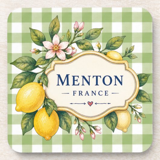 Menton Lemon Cote d Azur coasters コースター (正面)