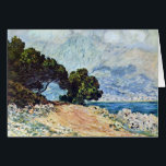 Menton Seen from Cap Martin by Claude Monet<br><div class="desc">Menton Chap Martin(1884)からClaude Monetによって見られるMentonは、ヴィンテージの印象派の素晴らしアートサ絵画ーケープだ。木々、海、海岸海岸線が前面に並び、町や山々が背景になっている。空にはふわふわの雲が広がる晴れた日。Cap Martinの海岸から南フランスのMentonの都市の眺め。アーティストについて：クロード・モネ(1840-1926)は印象派の運動の創始者であフランスのり絵画、その絵画の大部分は「空中に浮かぶ」（野外に浮かぶ）スタイル印象派の風景である。</div>