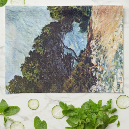 Menton Seen from Cap Martin by Claude Monet キッチンタオル (折り畳み)