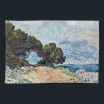 Menton Seen from Cap Martin by Claude Monet キッチンタオル<br><div class="desc">Menton Chap Martin(1884)からClaude Monetによって見られるMentonは、ヴィンテージの印象派の素晴らしアートサ絵画ーケープだ。木々、海、海岸海岸線が前面に並び、町や山々が背景になっている。空にはふわふわの雲が広がる晴れた日。Cap Martinの海岸から南フランスのMentonの都市の眺め。アーティストについて：クロード・モネ(1840-1926)は印象派の運動の創始者であフランスのり絵画、その絵画の大部分は「空中に浮かぶ」（野外に浮かぶ）スタイル印象派の風景である。</div>