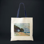 Menton Seen from Cap Martin by Claude Monet トートバッグ<br><div class="desc">Menton Chap Martin(1884)からClaude Monetによって見られるMentonは、ヴィンテージの印象派の素晴らしアートサ絵画ーケープだ。木々、海、海岸海岸線が前面に並び、町や山々が背景になっている。空にはふわふわの雲が広がる晴れた日。Cap Martinの海岸から南フランスのMentonの都市の眺め。アーティストについて：クロード・モネ(1840-1926)は印象派の運動の創始者であフランスのり絵画、その絵画の大部分は「空中に浮かぶ」（野外に浮かぶ）スタイル印象派の風景である。</div>