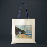 Menton Seen from Cap Martin by Claude Monet トートバッグ<br><div class="desc">Menton Chap Martin(1884)からClaude Monetによって見られるMentonは、ヴィンテージの印象派の素晴らしアートサ絵画ーケープだ。木々、海、海岸海岸線が前面に並び、町や山々が背景になっている。空にはふわふわの雲が広がる晴れた日。Cap Martinの海岸から南フランスのMentonの都市の眺め。アーティストについて：クロード・モネ(1840-1926)は印象派の運動の創始者であフランスのり絵画、その絵画の大部分は「空中に浮かぶ」（野外に浮かぶ）スタイル印象派の風景である。</div>