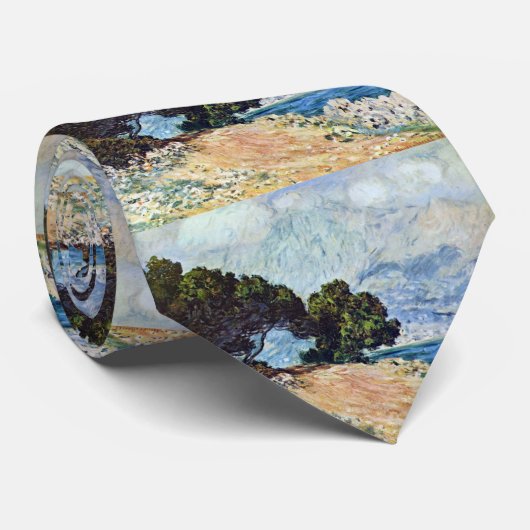 Menton Seen from Cap Martin by Claude Monet ネクタイ (ロール)