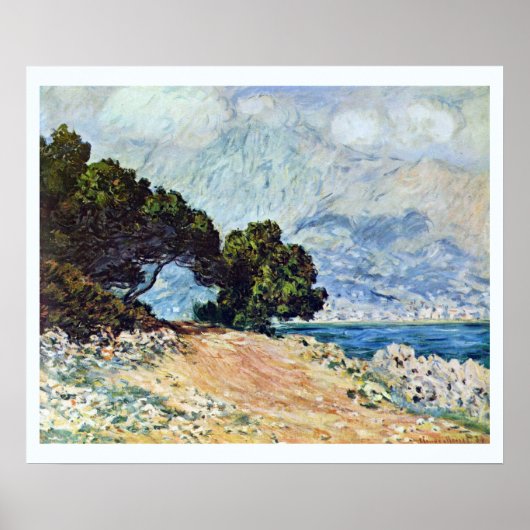 Menton Seen from Cap Martin by Claude Monet ポスター (正面)