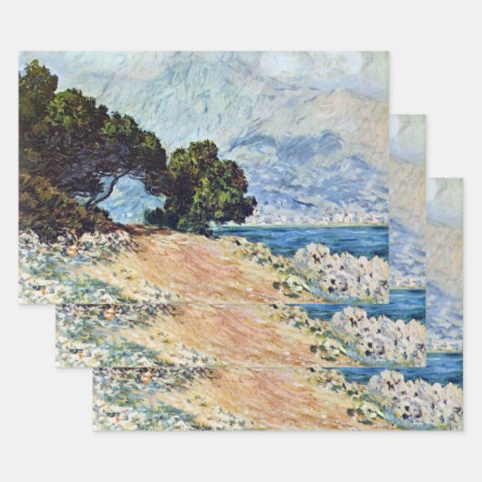 Menton Seen from Cap Martin by Claude Monet ラッピングペーパーシート (セット)