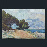Menton Seen from Cap Martin by Claude Monet ランチョンマット<br><div class="desc">Menton Chap Martin(1884)からClaude Monetによって見られるMentonは、ヴィンテージの印象派の素晴らしアートサ絵画ーケープだ。木々、海、海岸海岸線が前面に並び、町や山々が背景になっている。空にはふわふわの雲が広がる晴れた日。Cap Martinの海岸から南フランスのMentonの都市の眺め。アーティストについて：クロード・モネ(1840-1926)は印象派の運動の創始者であフランスのり絵画、その絵画の大部分は「空中に浮かぶ」（野外に浮かぶ）スタイル印象派の風景である。</div>