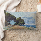 Menton Seen from Cap Martin by Claude Monet ランバークッション (ブランケット)
