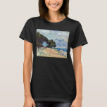 Menton Seen from Cap Martin by Claude Monet Tシャツ<br><div class="desc">Menton Chap Martin(1884)からClaude Monetによって見られるMentonは、ヴィンテージの印象派の素晴らしアートサ絵画ーケープだ。木々、海、海岸海岸線が前面に並び、町や山々が背景になっている。空にはふわふわの雲が広がる晴れた日。Cap Martinの海岸から南フランスのMentonの都市の眺め。アーティストについて：クロード・モネ(1840-1926)は印象派の運動の創始者であフランスのり絵画、その絵画の大部分は「空中に浮かぶ」（野外に浮かぶ）スタイル印象派の風景である。</div>
