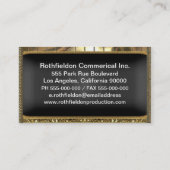 Mentorsteenエレガントな3.5" x 2"プロフェッショナル 名刺 (裏面)