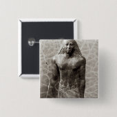 Mentuemhatの彫像、Thebesの知事 缶バッジ (正面&裏面)