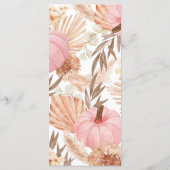 Menú Boho Pampas pink Pumpkin メニュー (裏面)