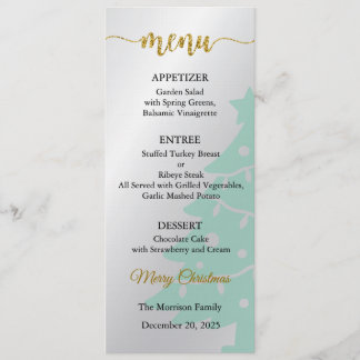 Menu Card, Christmas Menu, Dinner, Lunch 招待状