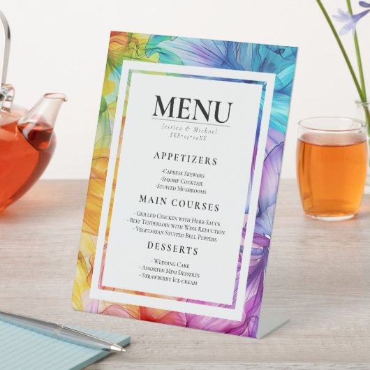 MENU card Ethereal開花 台座サイン (インサイチュ)