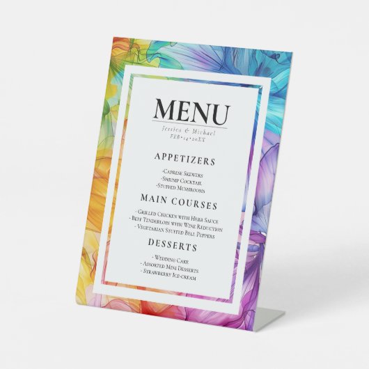 MENU card Ethereal開花 台座サイン (正面)