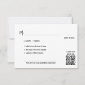 MENU choice💍ミニマルエレガントリスト 出欠カード (裏面)